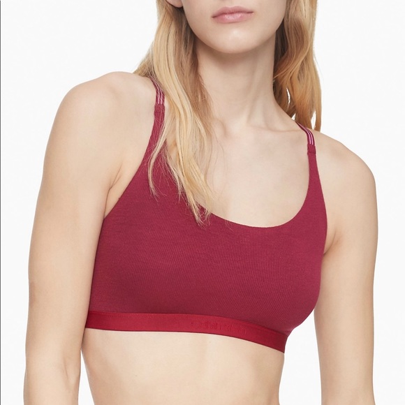 NWT Calvin Klein Pure Ribbed Unlined Bralette - Picture 1 of 3